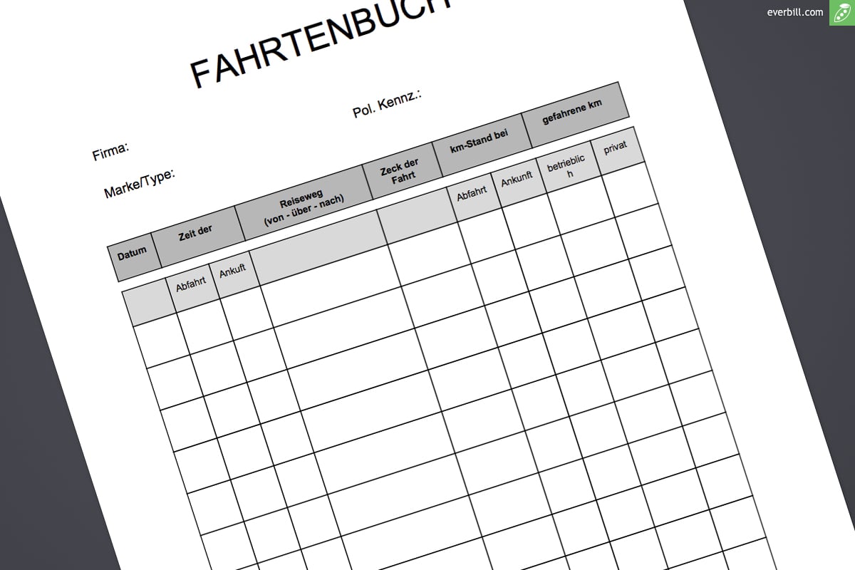 Fahrtenbuch Muster: Jetzt kostenlos herunterladen ...